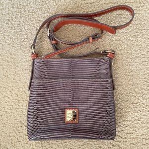 Dooney & Bourke genuine leather brown crossbody bag